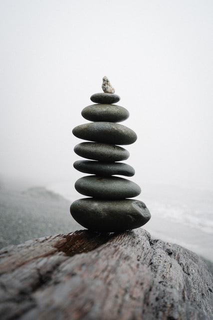 Equilibre verticale de galet